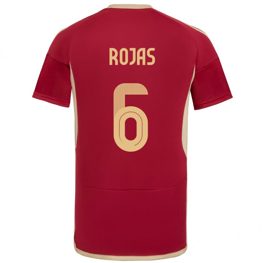 Kids Football Venezuela Carlos Rojas #6 Burgundy Home Jersey 24-26 T-Shirt Nz