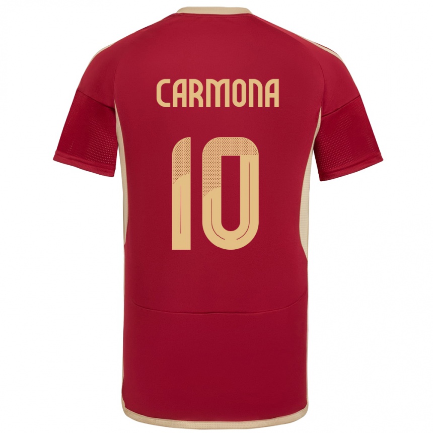 Kids Football Venezuela Wikelman Carmona #10 Burgundy Home Jersey 24-26 T-Shirt Nz