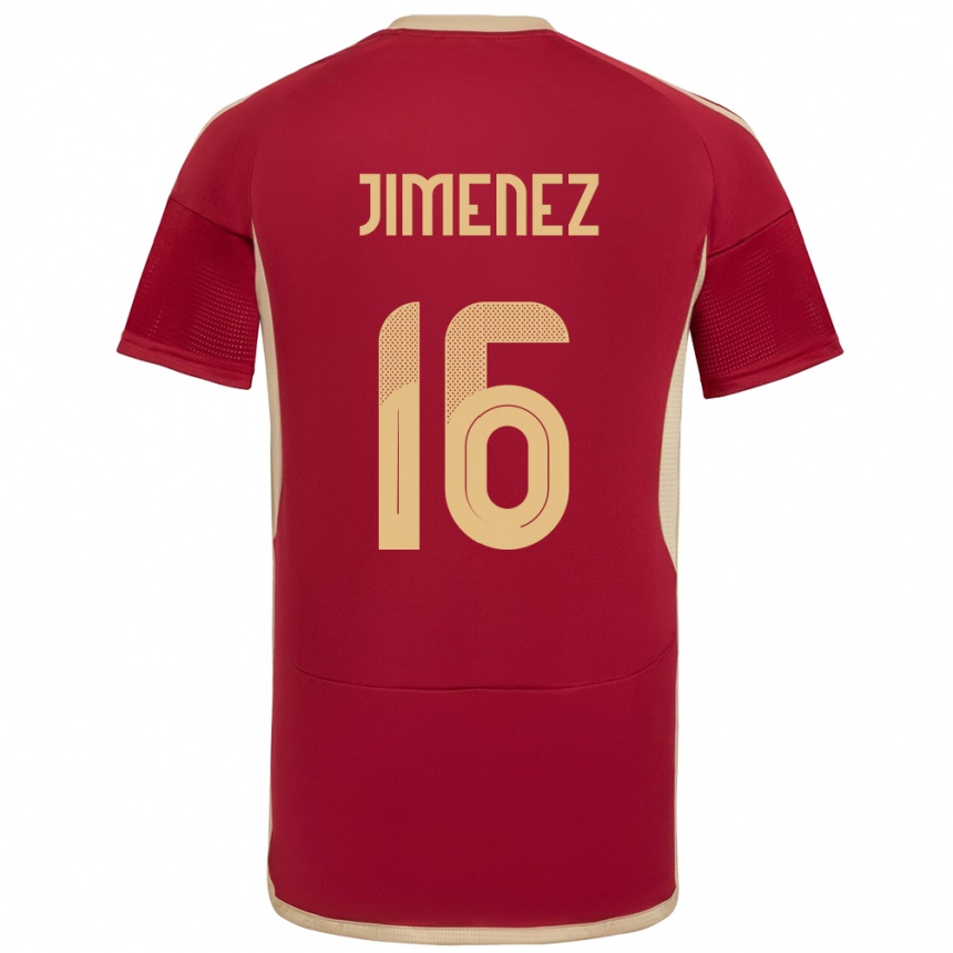 Kids Football Venezuela Néstor Jiménez #16 Burgundy Home Jersey 24-26 T-Shirt Nz