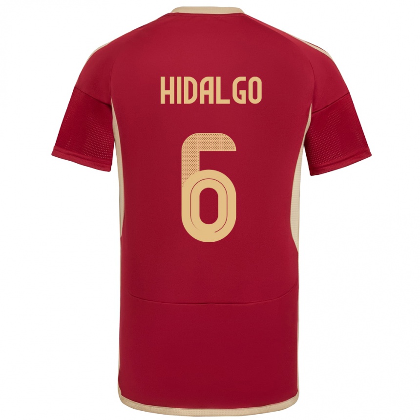 Kids Football Venezuela Rai Hidalgo #6 Burgundy Home Jersey 24-26 T-Shirt Nz