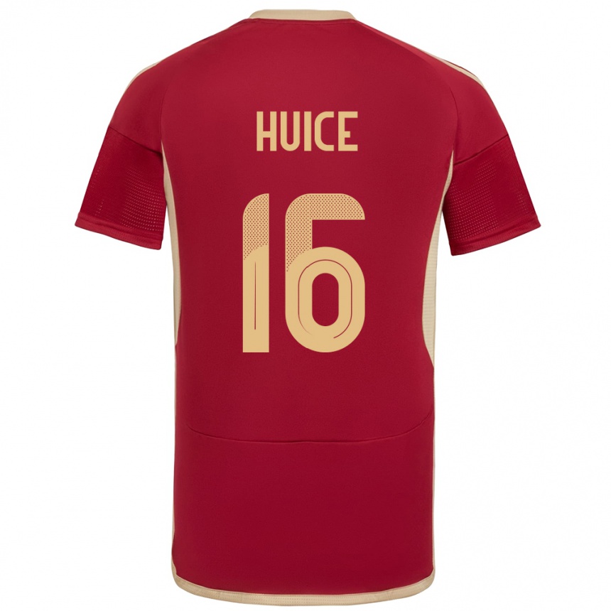 Kids Football Venezuela Frangel Huice #16 Burgundy Home Jersey 24-26 T-Shirt Nz