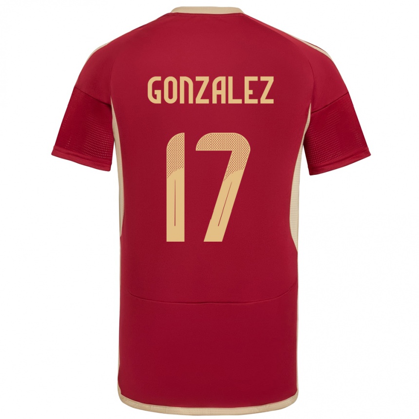 Kids Football Venezuela Mayken González #17 Burgundy Home Jersey 24-26 T-Shirt Nz