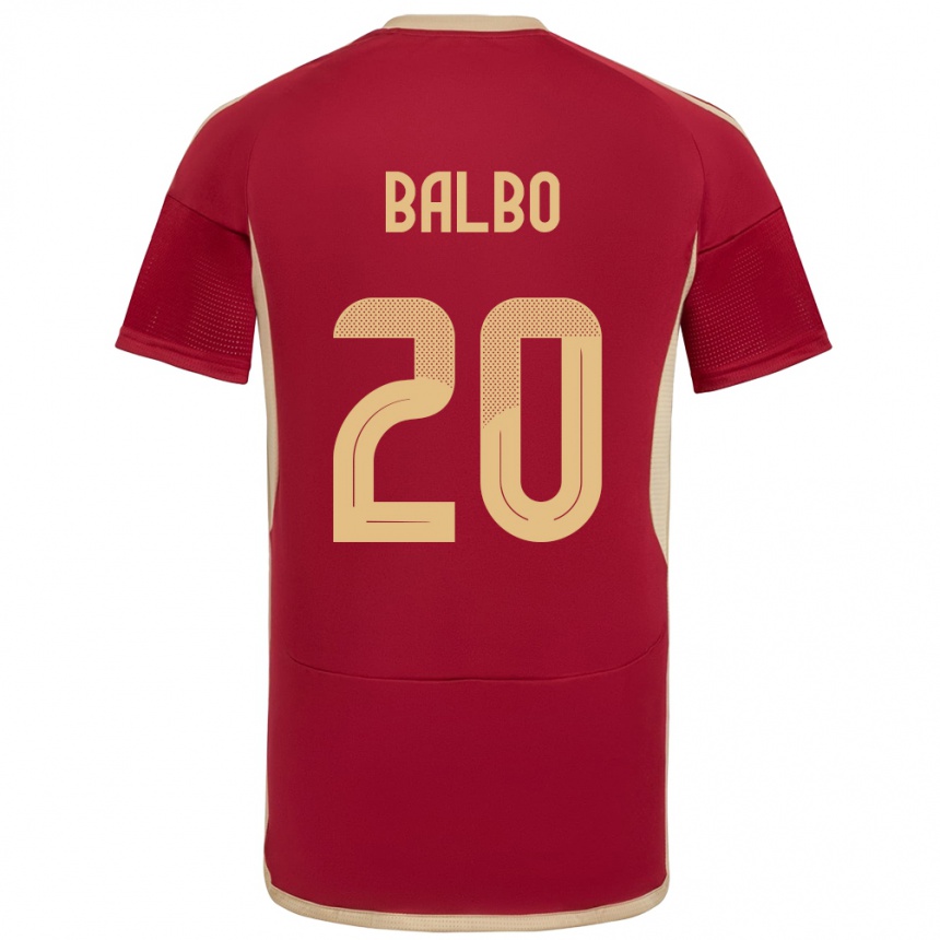 Kids Football Venezuela Luis Balbo #20 Burgundy Home Jersey 24-26 T-Shirt Nz