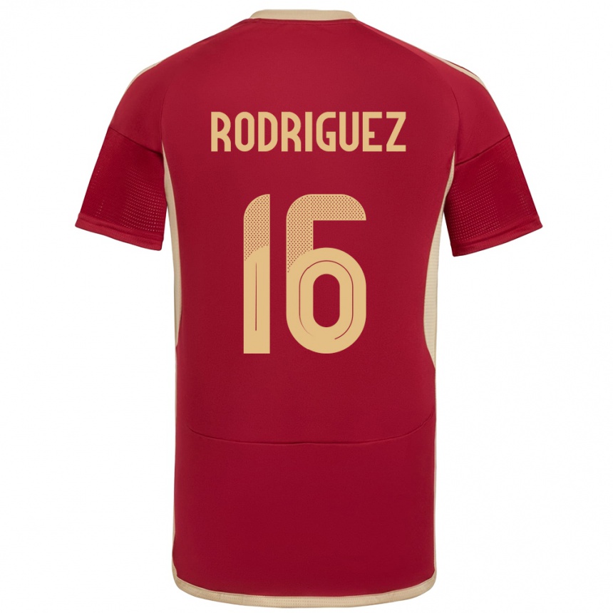 Kids Football Venezuela Arianna Rodríguez #16 Burgundy Home Jersey 24-26 T-Shirt Nz