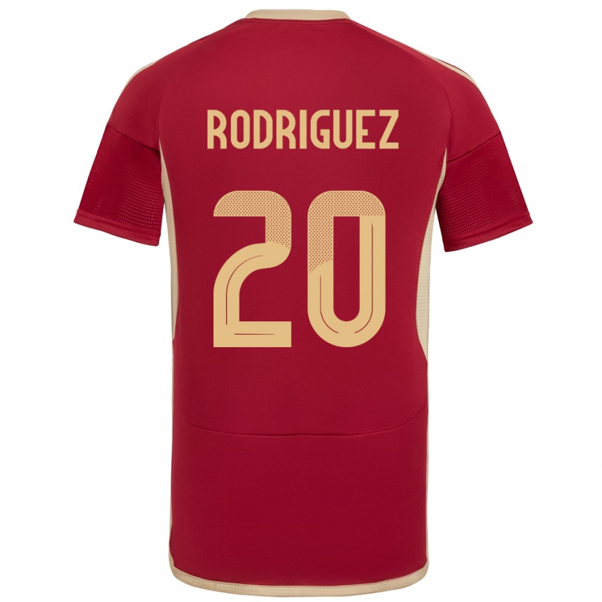 Kids Football Venezuela Dayana Rodríguez #20 Burgundy Home Jersey 24-26 T-Shirt Nz