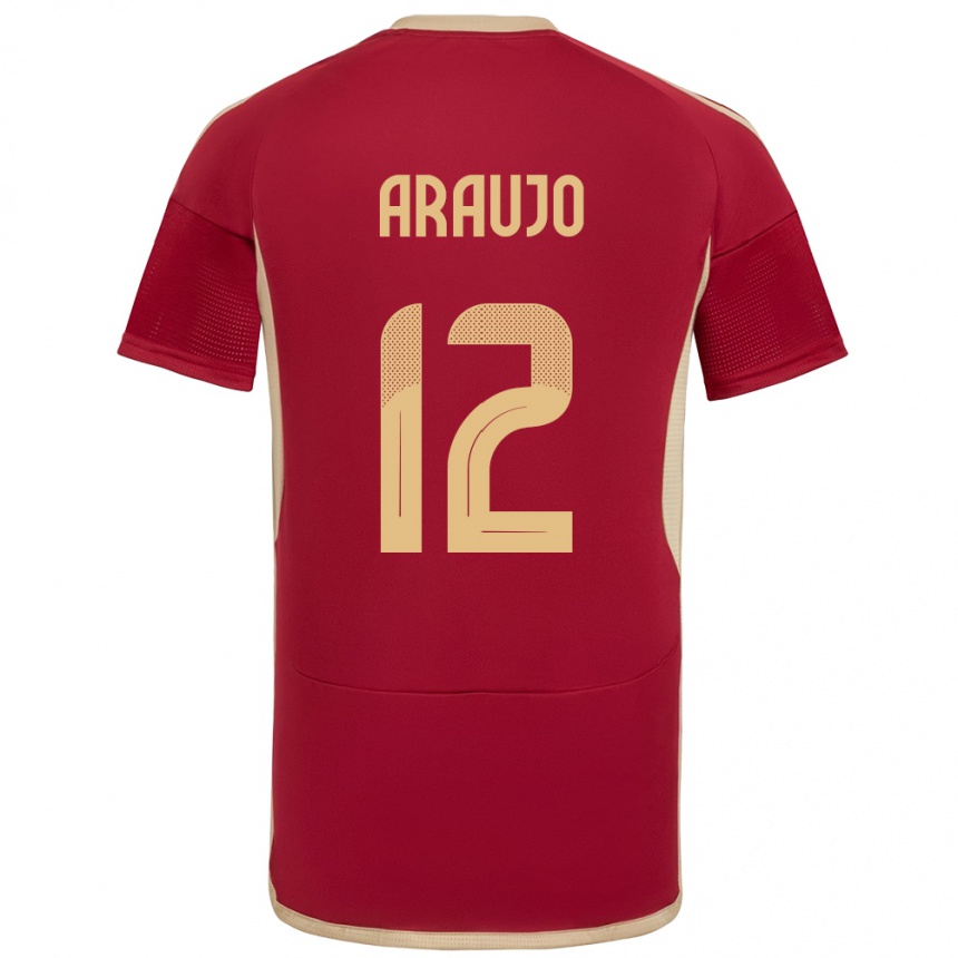 Kids Football Venezuela Sabrina Araujo #12 Burgundy Home Jersey 24-26 T-Shirt Nz