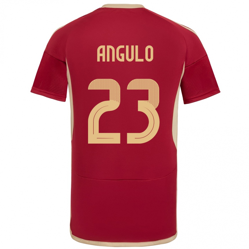 Kids Football Venezuela Gabriela Angulo #23 Burgundy Home Jersey 24-26 T-Shirt Nz