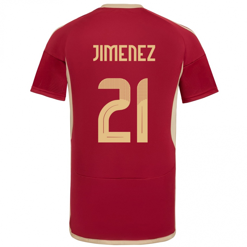 Kids Football Venezuela Marianyela Jiménez #21 Burgundy Home Jersey 24-26 T-Shirt Nz