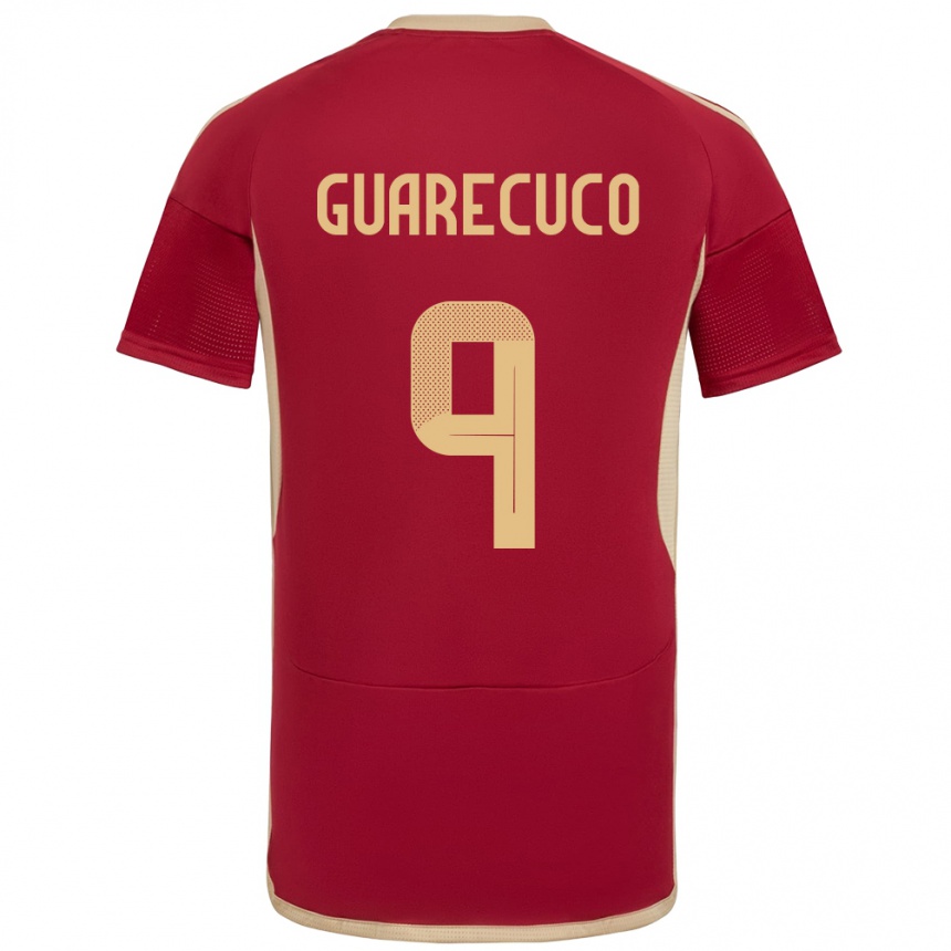 Kids Football Venezuela Joemar Guarecuco #9 Burgundy Home Jersey 24-26 T-Shirt Nz