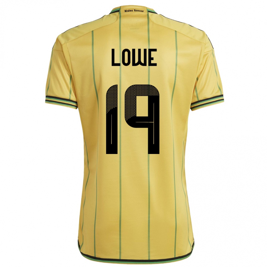 Kids Football Jamaica Jamal Lowe #19 Yellow Home Jersey 24-26 T-Shirt Nz