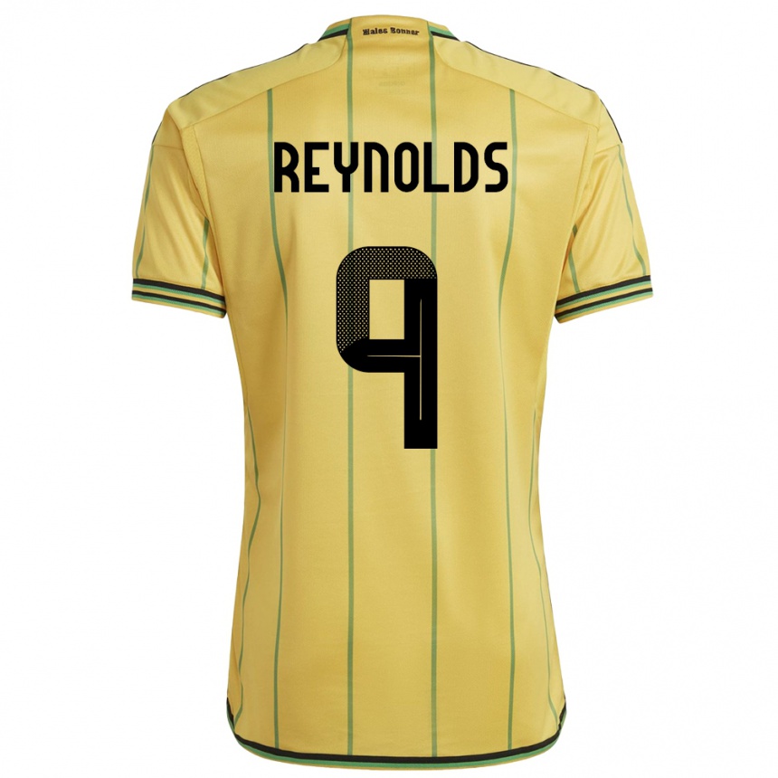 Kids Football Jamaica Fabian Reynolds #9 Yellow Home Jersey 24-26 T-Shirt Nz