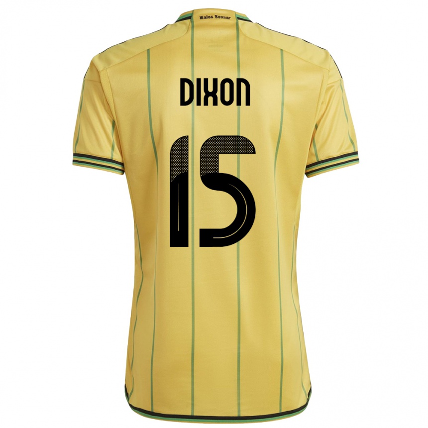 Kids Football Jamaica Ahir Dixon #15 Yellow Home Jersey 24-26 T-Shirt Nz