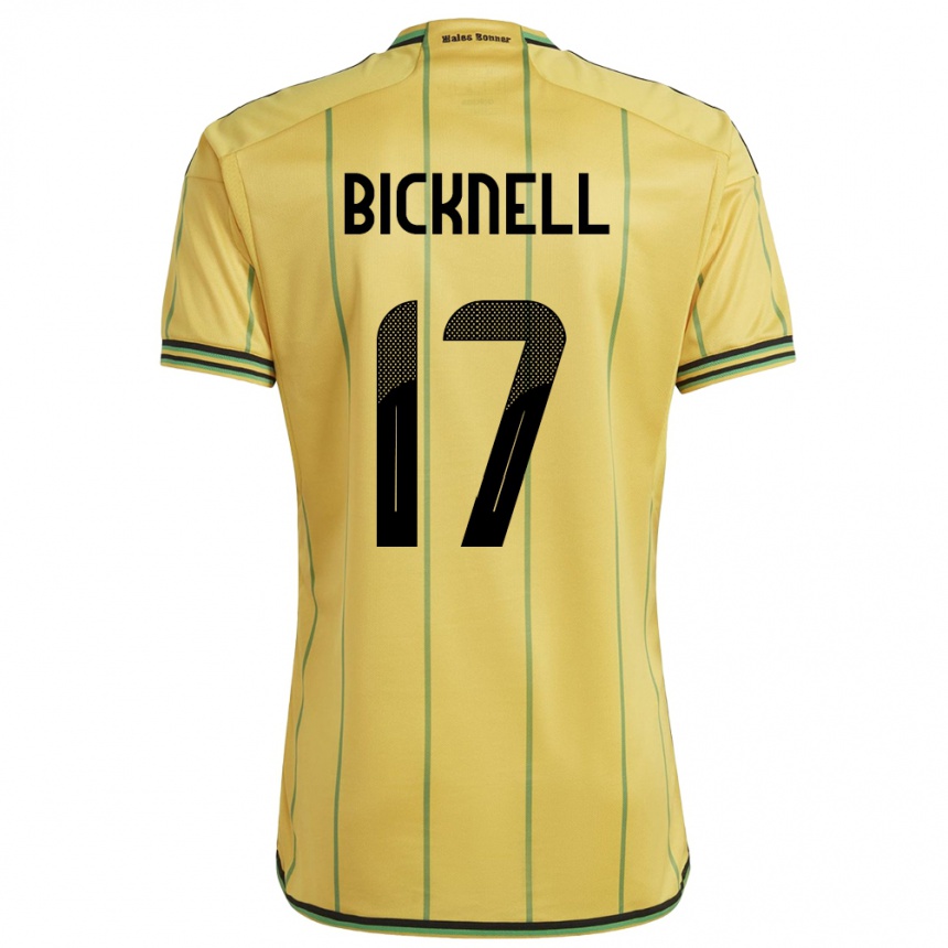 Kids Football Jamaica Alexander Bicknell #17 Yellow Home Jersey 24-26 T-Shirt Nz