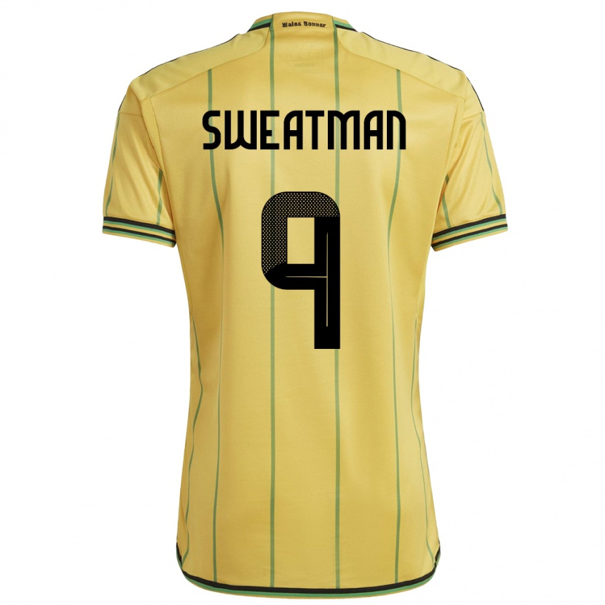 Kids Football Jamaica Marlo Sweatman #9 Yellow Home Jersey 24-26 T-Shirt Nz