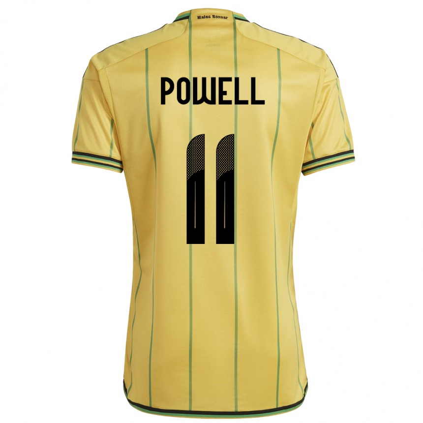 Kids Football Jamaica Destiny Powell #11 Yellow Home Jersey 24-26 T-Shirt Nz