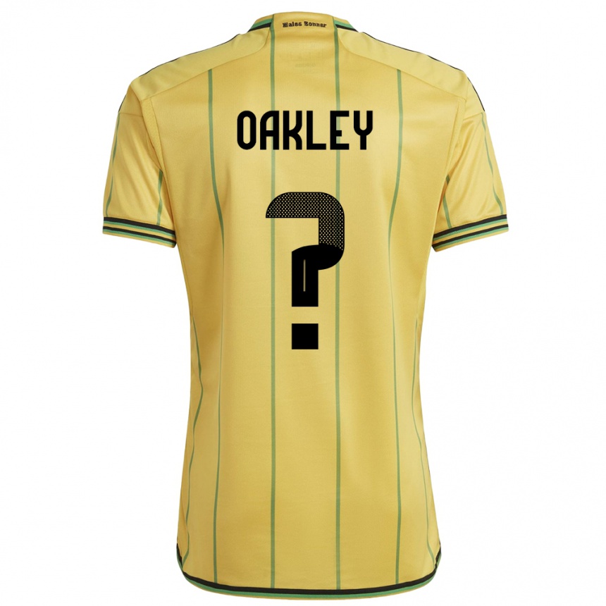 Kids Football Jamaica Katie Oakley #0 Yellow Home Jersey 24-26 T-Shirt Nz