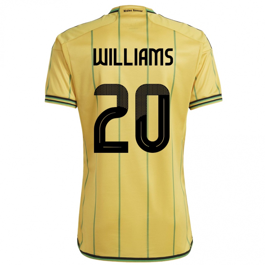 Kids Football Jamaica Victoria Williams #20 Yellow Home Jersey 24-26 T-Shirt Nz