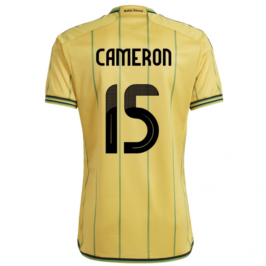 Kids Football Jamaica Tiffany Cameron #15 Yellow Home Jersey 24-26 T-Shirt Nz