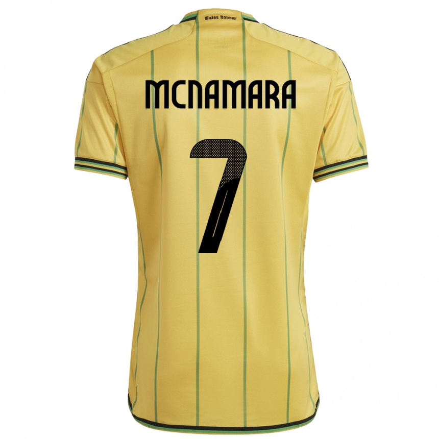 Kids Football Jamaica Peyton Mcnamara #7 Yellow Home Jersey 24-26 T-Shirt Nz