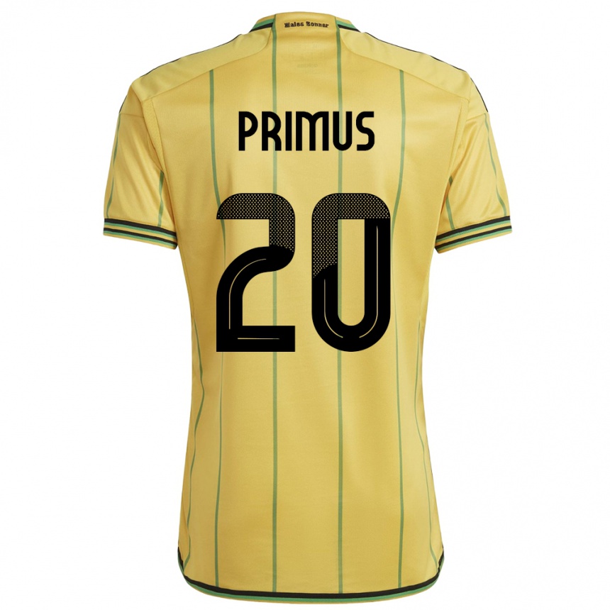 Kids Football Jamaica Atlanta Primus #20 Yellow Home Jersey 24-26 T-Shirt Nz