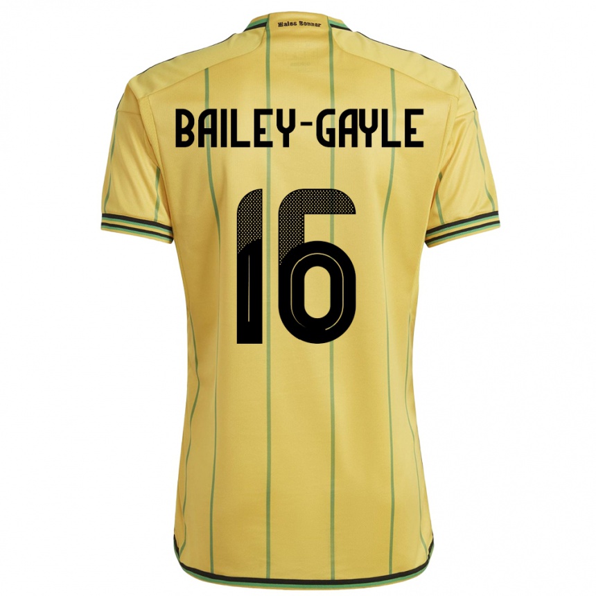 Kids Football Jamaica Paige Bailey-Gayle #16 Yellow Home Jersey 24-26 T-Shirt Nz