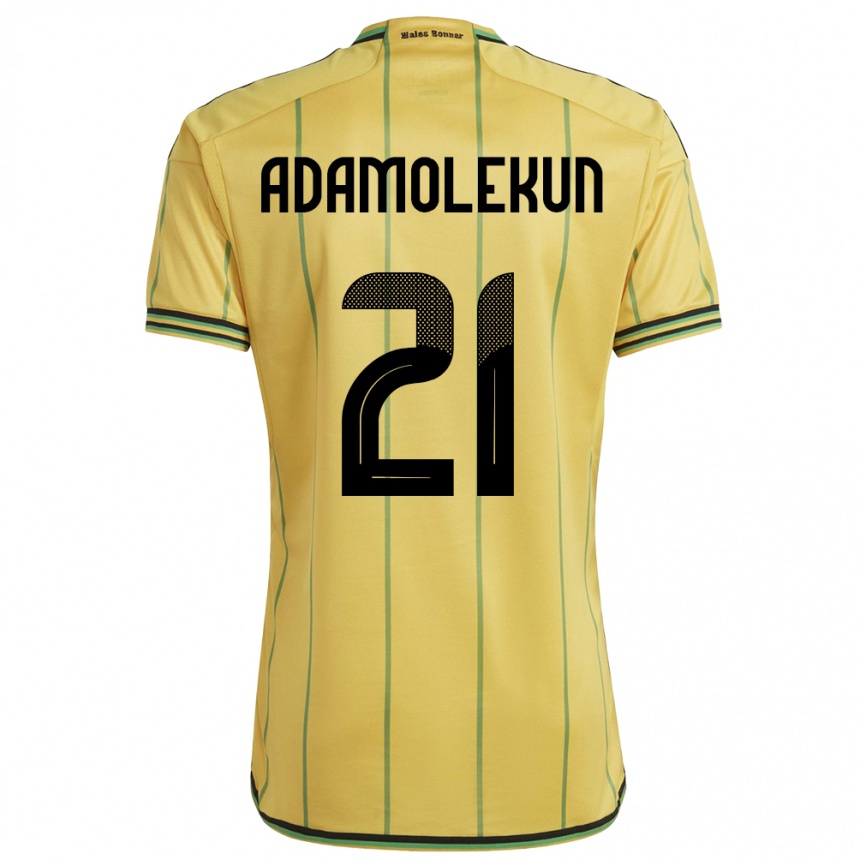 Kids Football Jamaica Olufolasade Adamolekun #21 Yellow Home Jersey 24-26 T-Shirt Nz