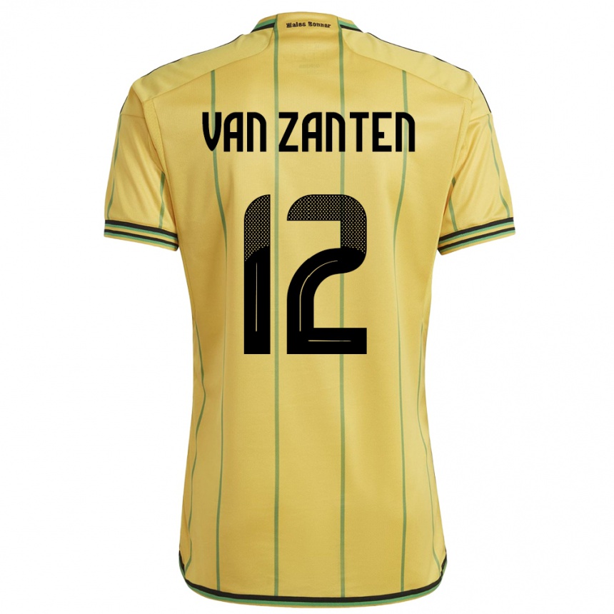 Kids Football Jamaica Kiki Van Zanten #12 Yellow Home Jersey 24-26 T-Shirt Nz