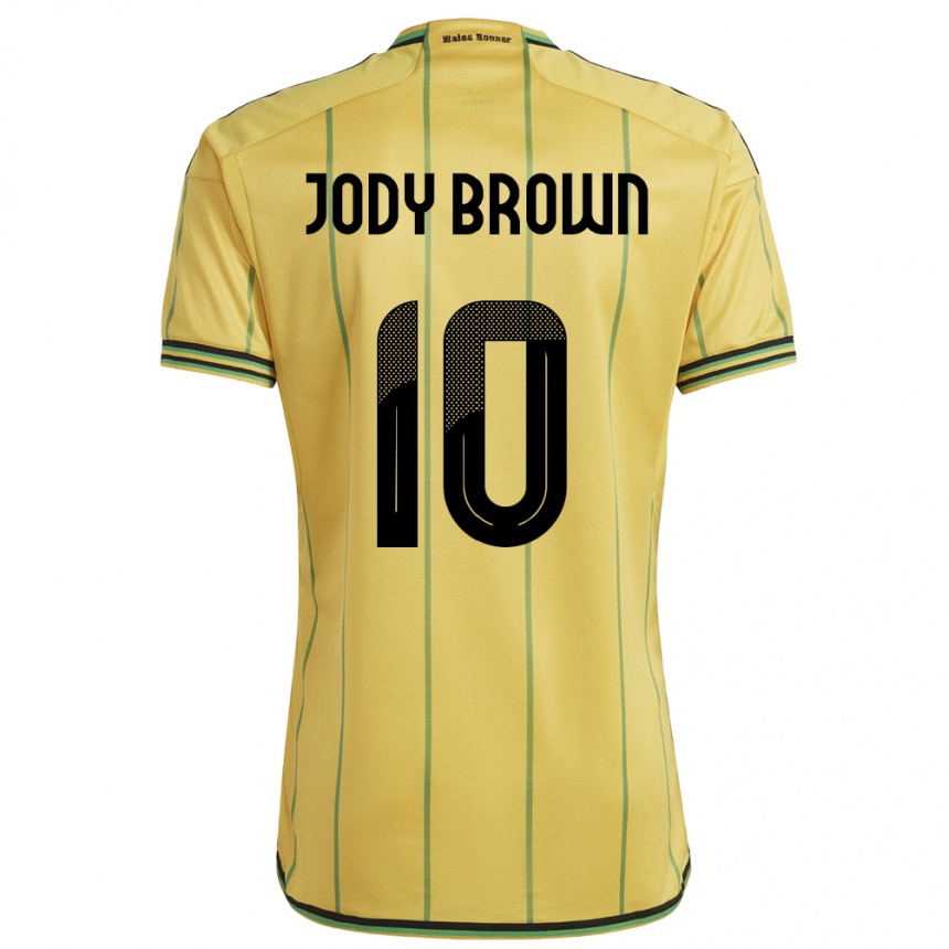 Kids Football Jamaica Jody Brown #10 Yellow Home Jersey 24-26 T-Shirt Nz