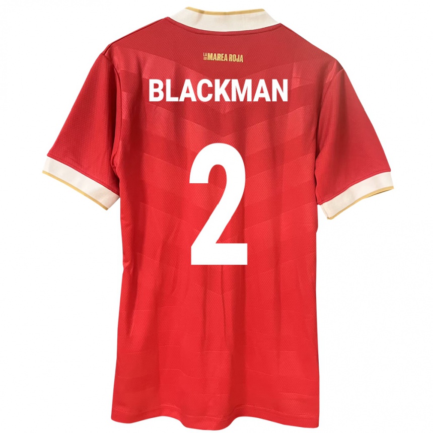 Kids Football Panama César Blackman #2 Red Home Jersey 24-26 T-Shirt Nz