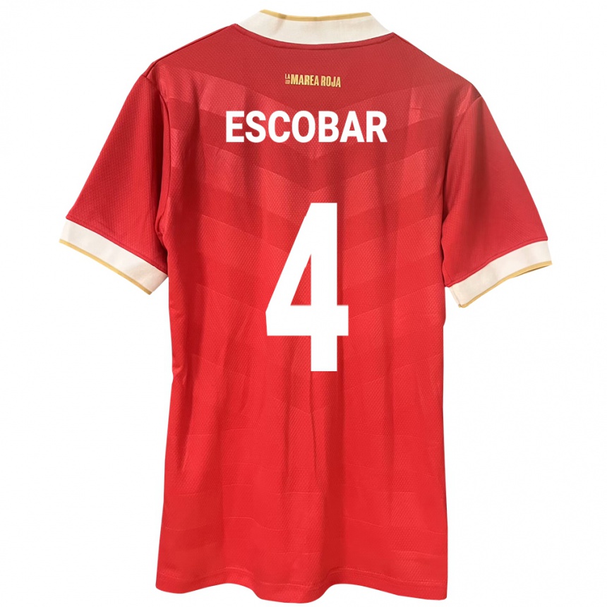 Kids Football Panama Fidel Escobar #4 Red Home Jersey 24-26 T-Shirt Nz