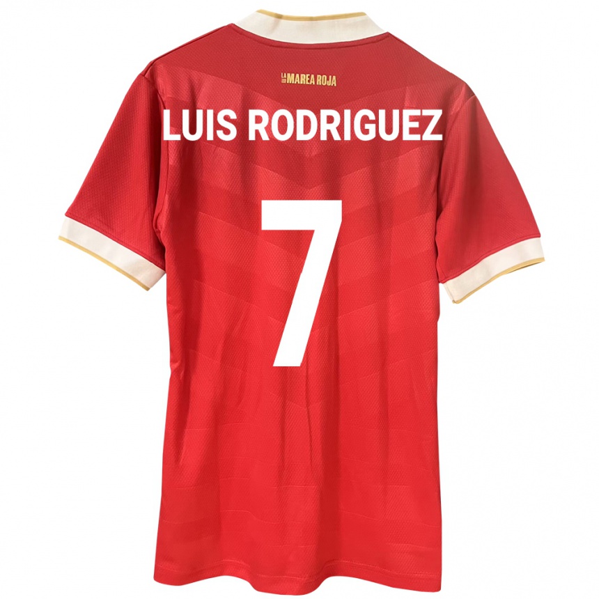 Kids Football Panama José Luis Rodríguez #7 Red Home Jersey 24-26 T-Shirt Nz