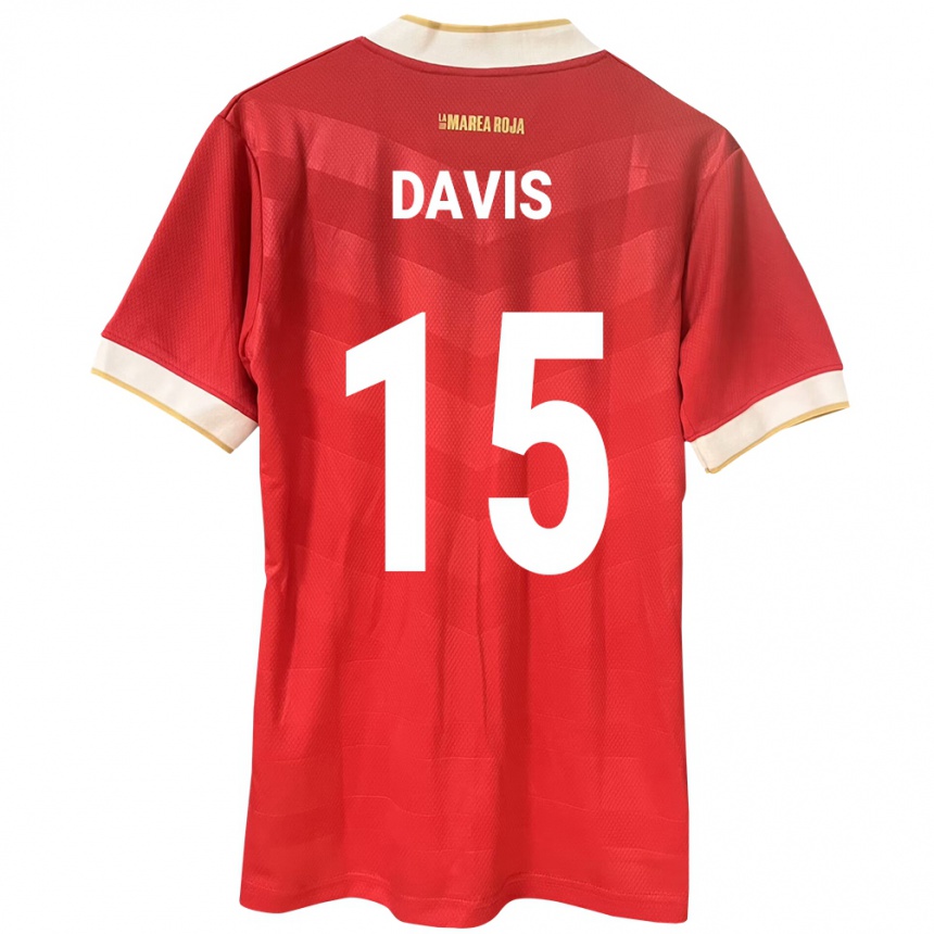 Kids Football Panama Éric Davis #15 Red Home Jersey 24-26 T-Shirt Nz