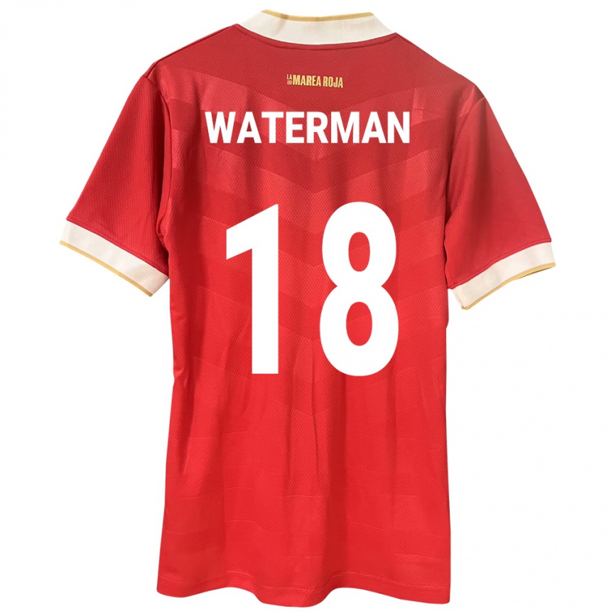 Kids Football Panama Cecilio Waterman #18 Red Home Jersey 24-26 T-Shirt Nz