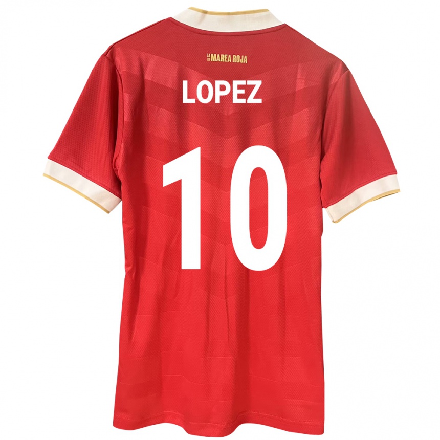 Kids Football Panama Ovidio Lopez #10 Red Home Jersey 24-26 T-Shirt Nz