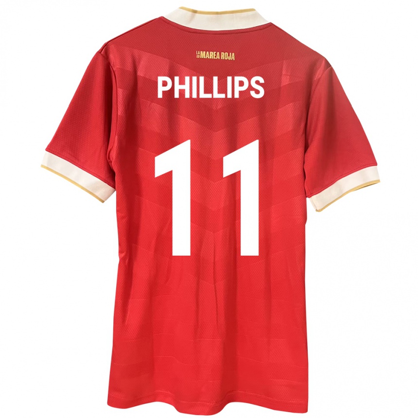 Kids Football Panama Ricardo Phillips #11 Red Home Jersey 24-26 T-Shirt Nz