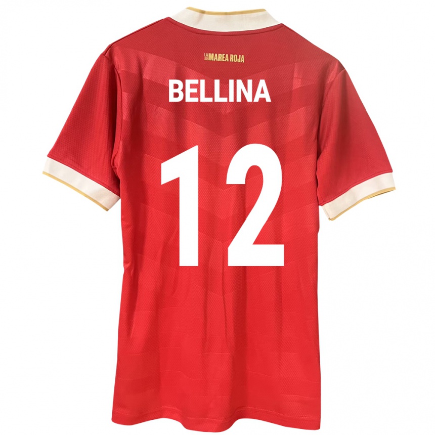 Kids Football Panama Lucca Bellina #12 Red Home Jersey 24-26 T-Shirt Nz