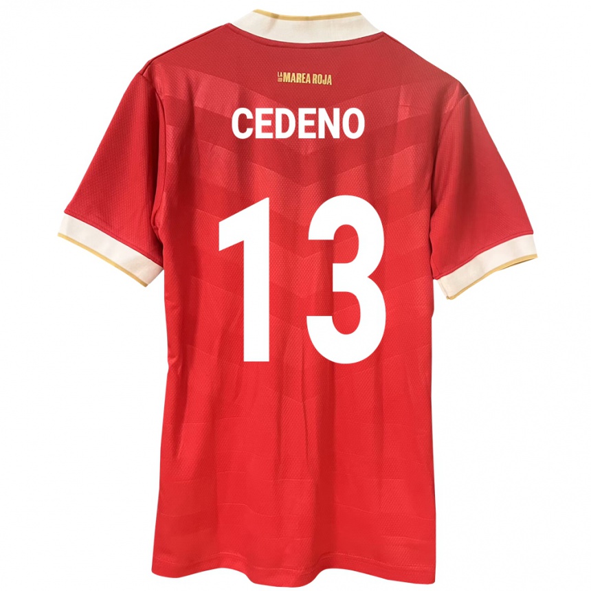 Kids Football Panama Edward Cedeño #13 Red Home Jersey 24-26 T-Shirt Nz