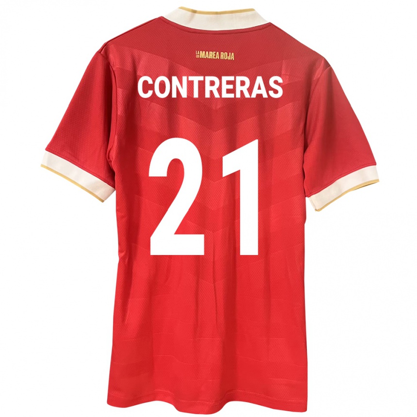 Kids Football Panama Davis Contreras #21 Red Home Jersey 24-26 T-Shirt Nz