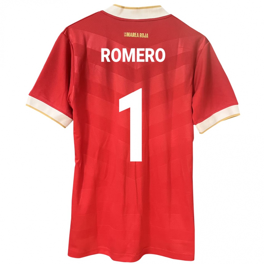 Kids Football Panama Manuel Romero #1 Red Home Jersey 24-26 T-Shirt Nz