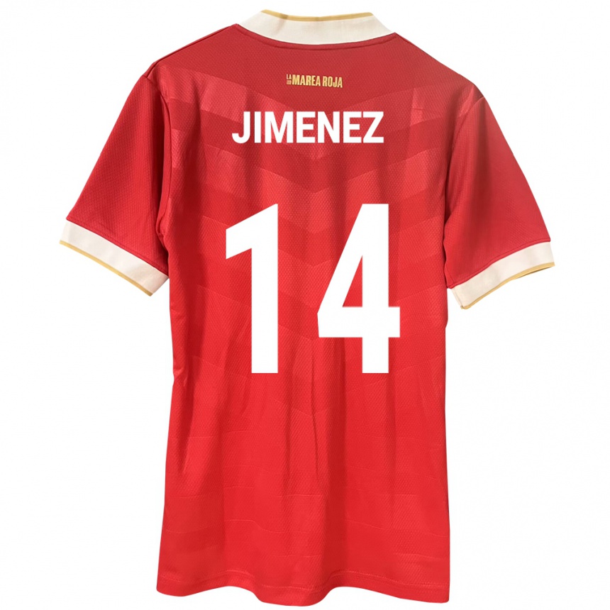 Kids Football Panama Juan Jiménez #14 Red Home Jersey 24-26 T-Shirt Nz