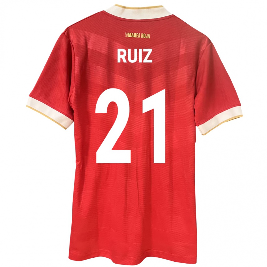 Kids Football Panama Alberto Ruiz #21 Red Home Jersey 24-26 T-Shirt Nz