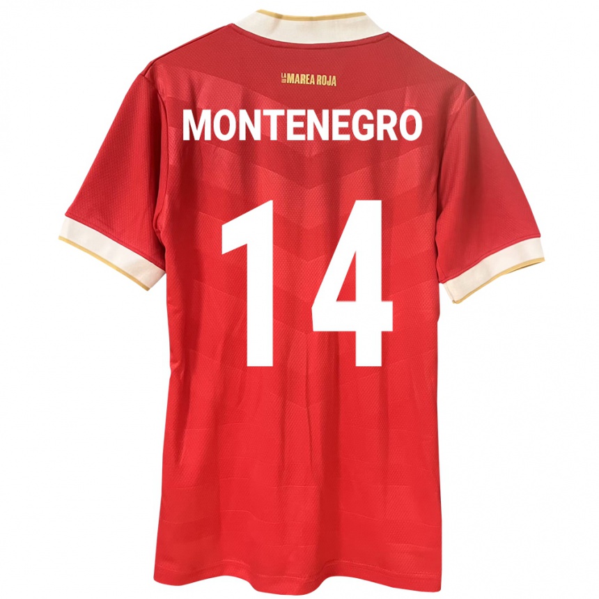 Kids Football Panama Carmen Montenegro #14 Red Home Jersey 24-26 T-Shirt Nz