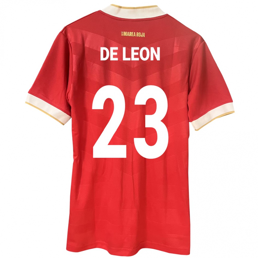 Kids Football Panama Yerenis De León #23 Red Home Jersey 24-26 T-Shirt Nz