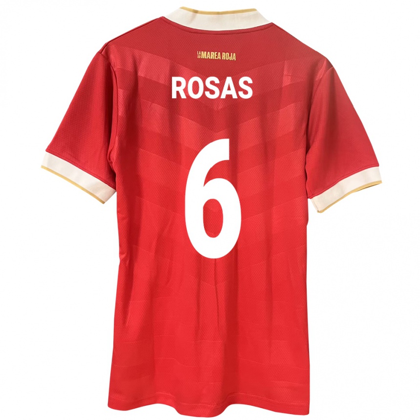 Kids Football Panama Meredith Rosas #6 Red Home Jersey 24-26 T-Shirt Nz