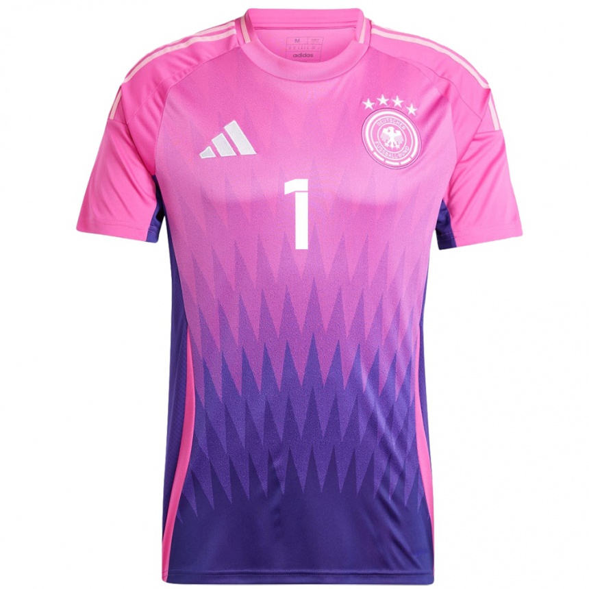 Kids Football Germany Stina Johannes #1 Pink Purple Away Jersey 24-26 T-Shirt Nz