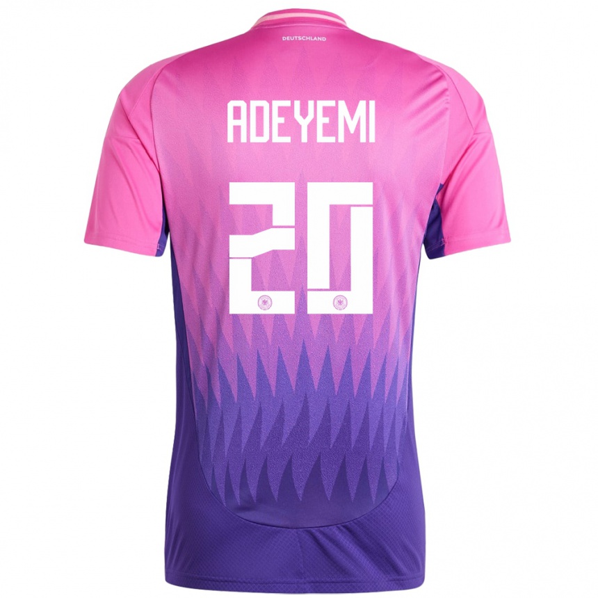 Kids Football Germany Karim Adeyemi #20 Pink Purple Away Jersey 24-26 T-Shirt Nz