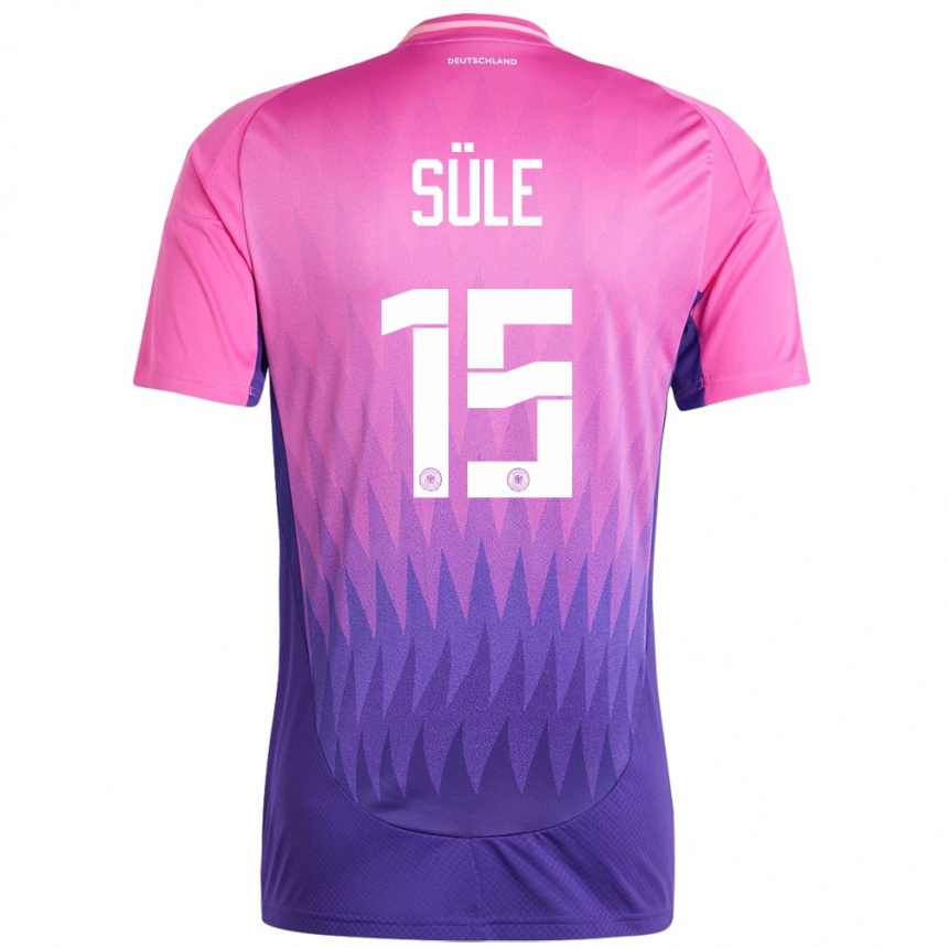 Kids Football Germany Niklas Sule #15 Pink Purple Away Jersey 24-26 T-Shirt Nz