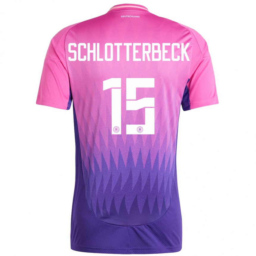 Kids Football Germany Nico Schlotterbeck #15 Pink Purple Away Jersey 24-26 T-Shirt Nz