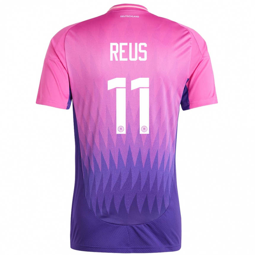 Kids Football Germany Marco Reus #11 Pink Purple Away Jersey 24-26 T-Shirt Nz