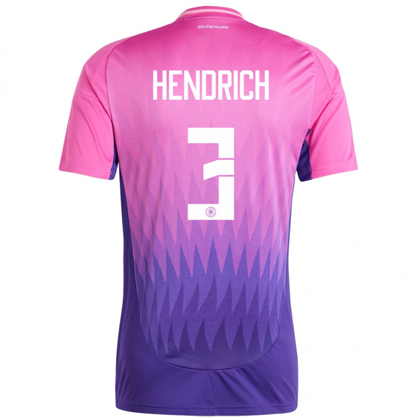 Kids Football Germany Kathrin Hendrich #3 Pink Purple Away Jersey 24-26 T-Shirt Nz